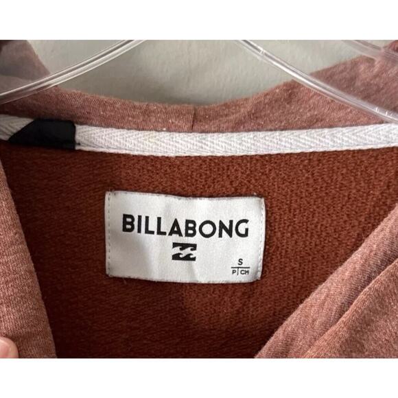 Billabong Men’s Size Small Pullover Hoodie Sweater Burnt Orange Comfy - Picture 3 of 5